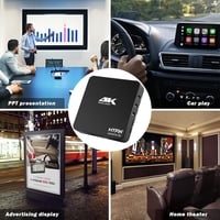 MYPIN 4K 60Hz médialejátszó 8TB HDD/256GB USB/SD kártyához HDMI AV kimenettel 7