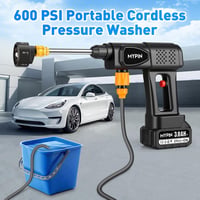 MYPIN akkumulátoros magasnyomású mosó 600 PSI - 21 V, 2 akkumulátorral, 6 az 1-ben fúvókával 6