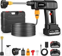 MYPIN akkumulátoros magasnyomású mosó 600 PSI - 21 V, 2 akkumulátorral, 6 az 1-ben fúvókával 1