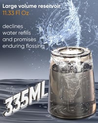MySmile LP221 Vezeték Nélküli Szájzuhany OLED Kijelzővel - 335ml Víztartály, 4 Üzemmód, 8 Fej, UV Sterilizálás, Utazótáska, Fogköztisztító

 5