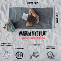 MyStilo XXL ručnik za saunu i hamam – 100x200 cm, antracit, mekani i brzosušeći ručnik za plažu za muškarce i žene, za jogu i fitness 5