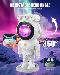 MYSTILUCK Astronaut projektor zvjezdanog neba s mjesecom - 17 načina rada polarne svjetlosti, lampa za zabave, timer, daljinski upravljač, dekoracija sobe, za Božić i rođendan 4