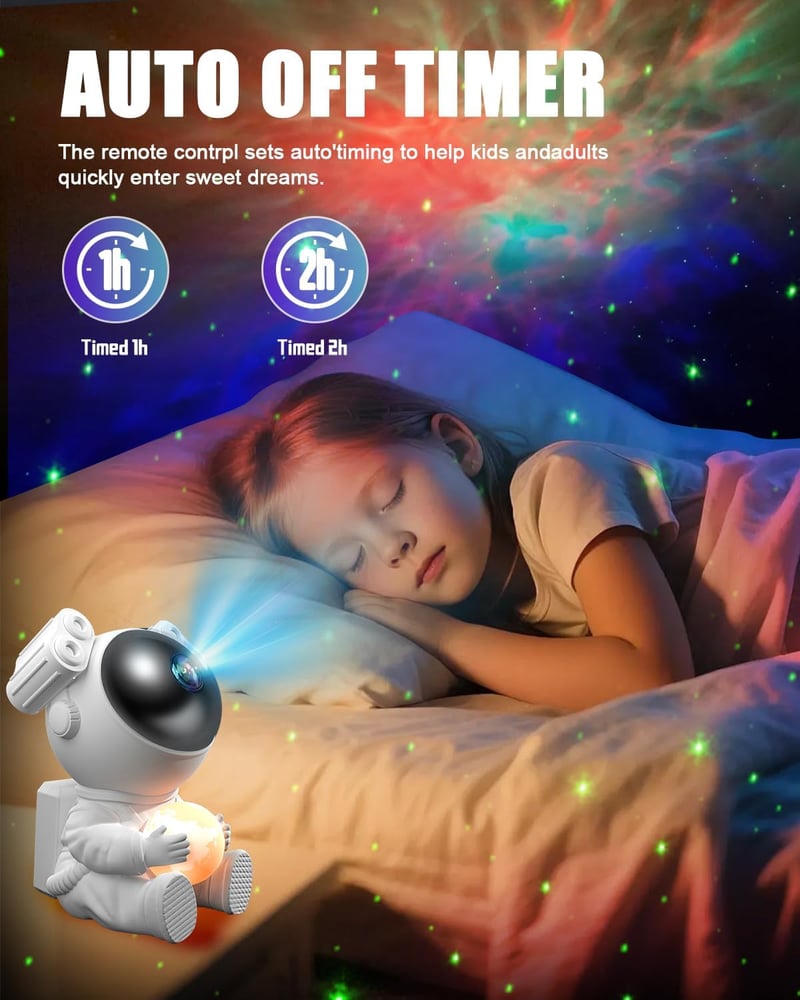 MYSTILUCK Asztronauta Csillag Projektor 16 Módú LED Galaxis Lámpa Távirányítóval