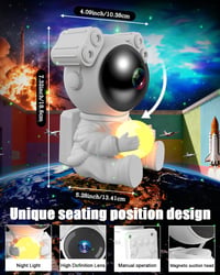 MYSTILUCK Asztronauta Csillag Projektor 16 Módú LED Galaxis Lámpa Távirányítóval 5