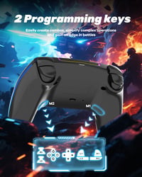 MYSTILUCK Wireless Gamepad PS5/PC/MAC/iOS/Android/Steam Deck RGB LED Hall Effect Stick 8