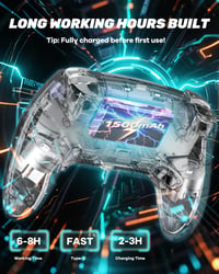 MYSTILUCK Wireless Gamepad PS5/PC/MAC/iOS/Android/Steam Deck RGB LED Hall Effect Stick 6