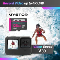 Pamäťová karta Mystor 128 GB MicroSDXC pre telefóny Samsung A03s M04 M14 M54 F04 F14 M15 F15 C55 M35 M55 A54 Class 10 UHS-1 U3 V30 2