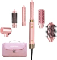 Mythsight Airstyler 6 az 1-ben ionos hajszárító göndörítő utazótáskával - Pink 1