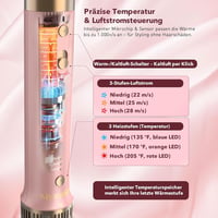 Mythsight Airstyler 6 az 1-ben ionos hajszárító göndörítő utazótáskával - Pink 5