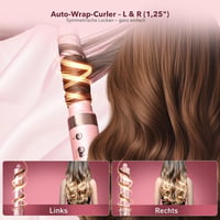Mythsight Airstyler 6 az 1-ben ionos hajszárító göndörítő utazótáskával - Pink 6