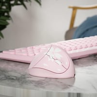 Mytrix Rosa Sakura 2.4GHz vezeték nélküli függőleges egér, újratölthető ergonomikus optikai egér, 3 DPI fokozat, jobbkezes 9