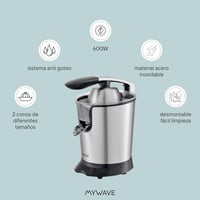MYWAVE MWEXP-600 Nido Pro elektromos gyümölcsprés rozsdamentes acél 6