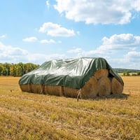 MYXKHYLL Nepremokavá plachta 2x5 m 130 g/m² vojenská zelená – Pevná PE krycia plachta odolná proti roztrhnutiu s kovovými okami, UV odolná, do záhrady, na auto a na kempovanie 2