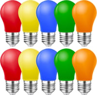MZYOYO 10 darabos E27 LED izzó szett színes dekorációs fényforrás party és karácsony 1