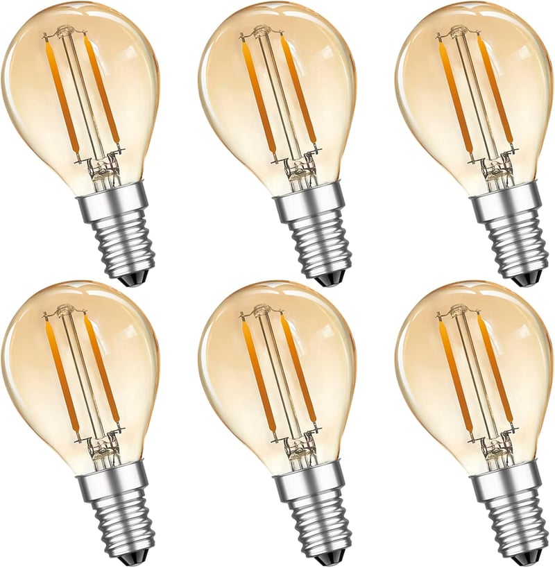 MZYOYO E14 LED izzó 2W meleg fehér vintage G45 6db retro filament lámpa