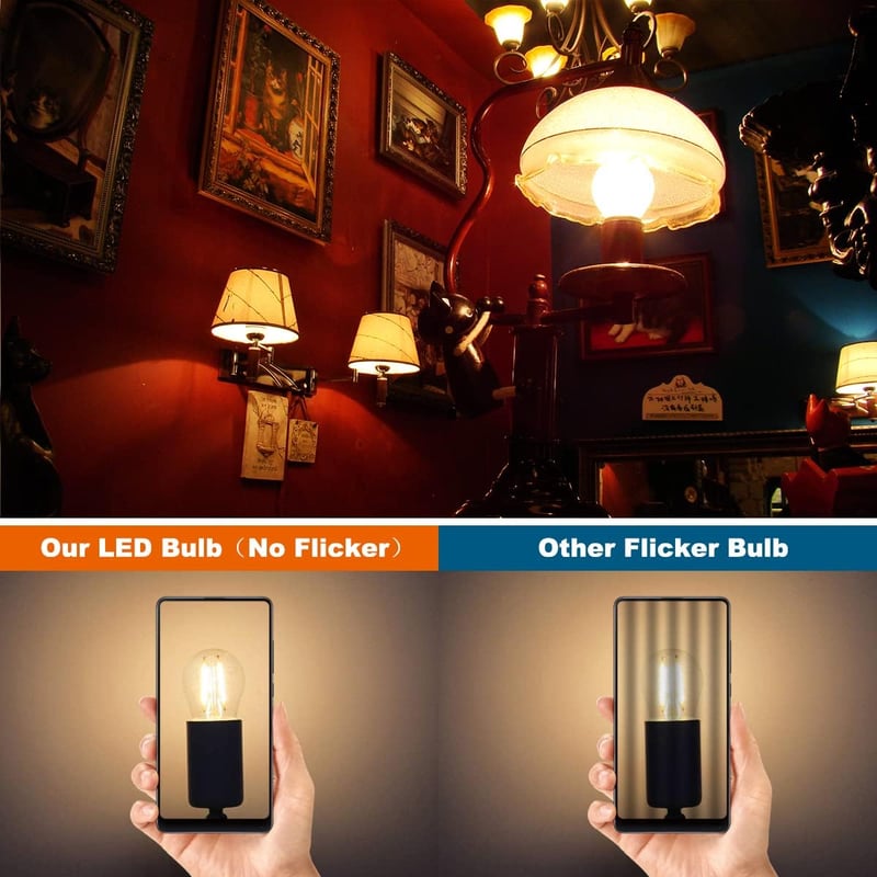 MZYOYO E14 LED izzó 2W meleg fehér vintage G45 6db retro filament lámpa