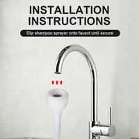 N/1 HS-01 Cap de duș portabil cu conectare la robinet, pulverizator pentru șampon, pentru îmbăierea bebelușilor, spălarea părului, utilizare în salon și acasă 4