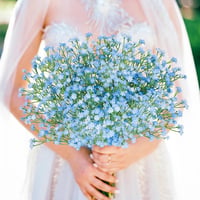 N&T NIETING Mesterséges Gypsophila Virág 15 db Kék Művirág Esküvői Csokor Dekoráció 3