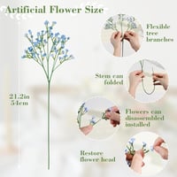 N&T NIETING Mesterséges Gypsophila Virág 15 db Kék Művirág Esküvői Csokor Dekoráció 4