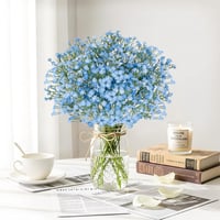 N&T NIETING Mesterséges Gypsophila Virág 15 db Kék Művirág Esküvői Csokor Dekoráció 2