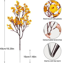 N&T NIETING Művirág Csokor - 12 db Sárga Fátyolvirág (Gypsophila) Művirág Esküvői Dekorációhoz, Asztaldíszhez, Lakásdekorációhoz, 49 cm 7