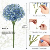 N&T NIETING Művirág Gypsophila Kék 10 Darabos Csomag Mesterséges Virágok Esküvő Lakásdekoráció Színtartó 7
