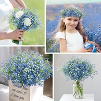 N&T NIETING Művirág Gypsophila Kék 10 Darabos Csomag Mesterséges Virágok Esküvő Lakásdekoráció Színtartó 5