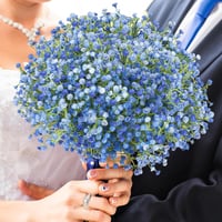 N&T NIETING Művirág Gypsophila Kék 10 Darabos Csomag Mesterséges Virágok Esküvő Lakásdekoráció Színtartó 4