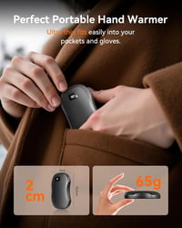 Magnetický ohrievač rúk 2 v 1 N26 s digitálnym displejom, USB nabíjaním, prenosným okamžitým ohrevom a presnou reguláciou teploty na zimné cestovanie a do kancelárie 6