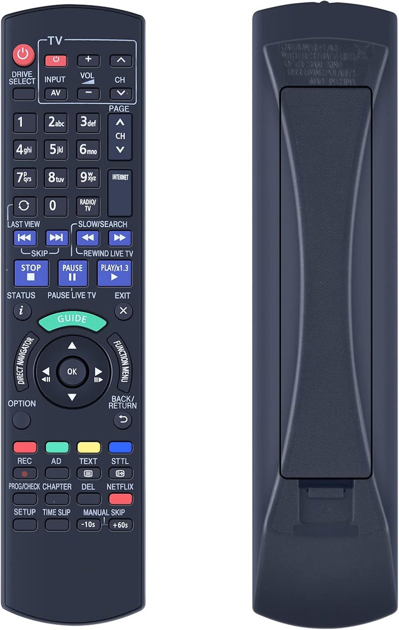 N2QAYB000780 Helyettesítő Távirányító Panasonic DVD HDD Felvevő DMR-HWT230 DMR-HWT130 DMR-HW120EBK Modellekhez Kompatibilis
