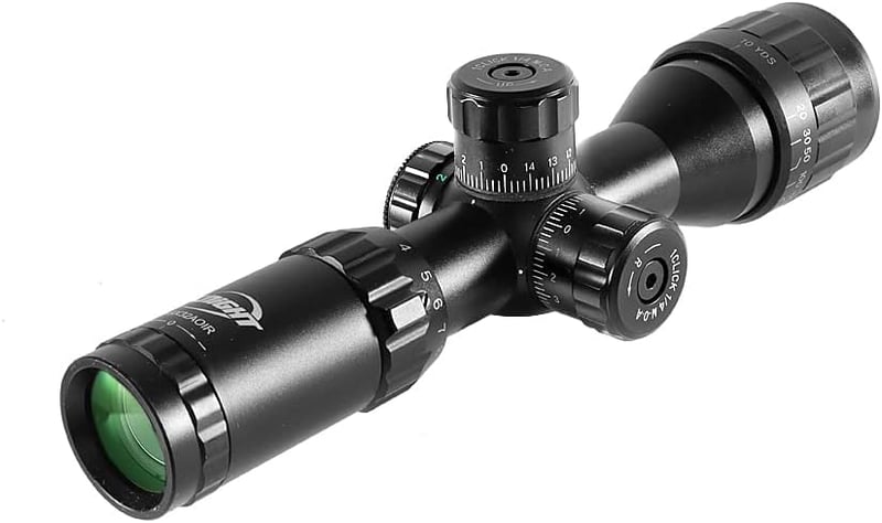 Nabila 3-9x32 Vadászkörös Piros-Zöld Világítással és 20mm Rögzítéssel