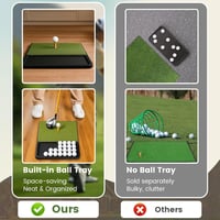 NABIYE Golf Tee Mat Gumitartóval - Edzőszőnyeg Kerthez és Driving Range-hez 3