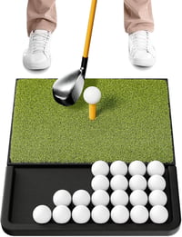 NABIYE Golf Tee Mat Gumitartóval - Edzőszőnyeg Kerthez és Driving Range-hez 1