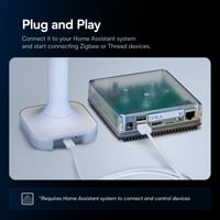 Adaptér Nabu Casa Home Assistant Connect ZBT-2 – pripojenie zariadení Zigbee, Thread a Matter – oficiálny hardvér, biely 4