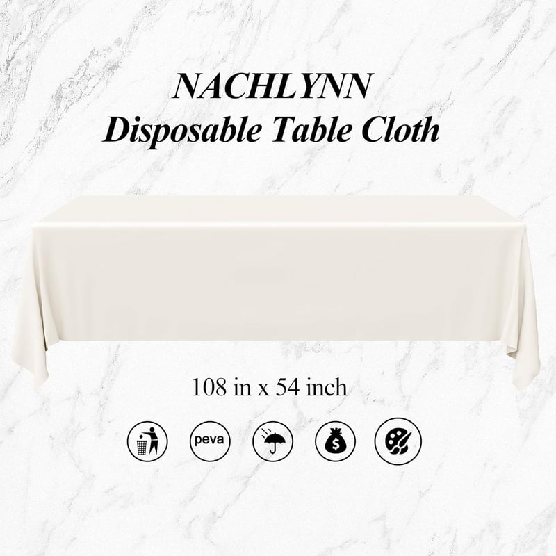 NACHLYNN 6 db Eldobható Piros Kockás Asztalterítő 54x108 Inch Esküvő Születésnap - Gingham Red