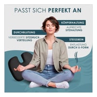 Nachtengel ortopedický vankúš z pamäťovej peny – Medium 60-90 kg – ergonomický vankúš v tvare U na odľahčenie kostrče do kancelárskej stoličky, do auta a o 3