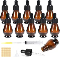 Nadisean 10ml Barna Üveg Pipetta Palack Szett Csepptartó Lényeges Olajhoz 1