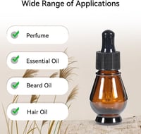 Nadisean 10ml Barna Üveg Pipetta Palack Szett Csepptartó Lényeges Olajhoz 5