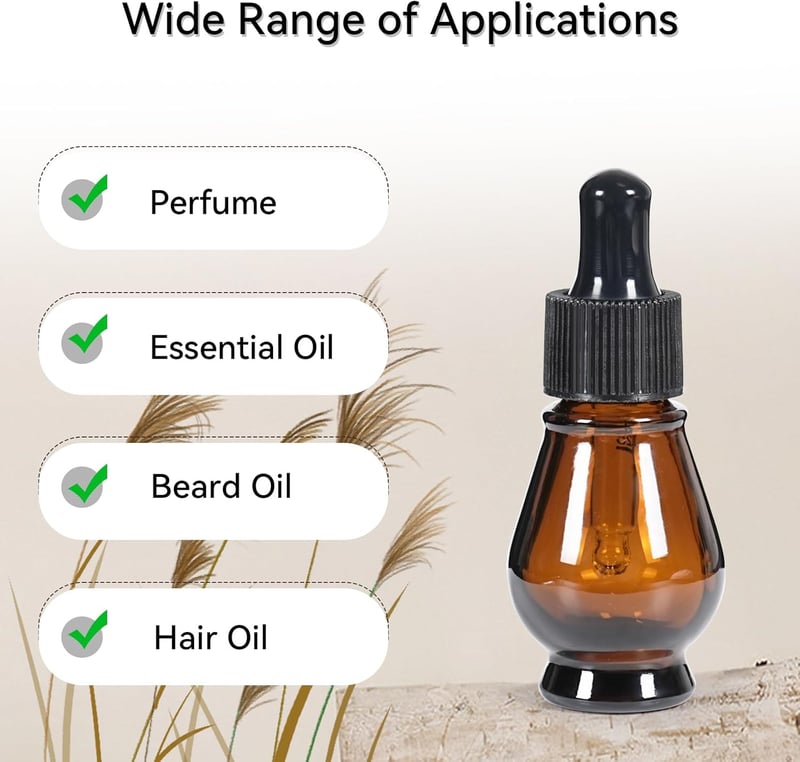 Nadisean 10ml Barna Üveg Pipetta Palack Szett Csepptartó Lényeges Olajhoz