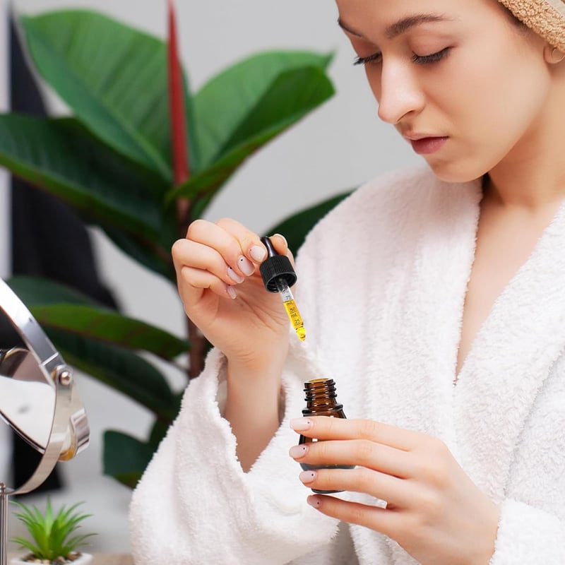 Nadisean 10ml Barna Üveg Pipetta Palack Szett Csepptartó Lényeges Olajhoz