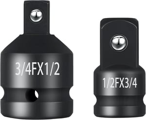 Adaptor cheie tubulară Nadisean, 2 piese, 3/4" - 1/2", oțel Cr-Mo, pentru chei de impact