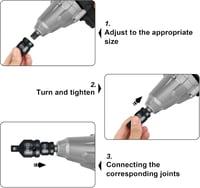 Nadisean 2 részes dugókulcs adapter 3/4"-1/2" Cr-Mo acél ütközőkulcshoz 5