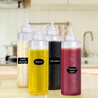 Nadisean 4 db 1000 ml szorítópalack szósz ketchup festékhez szivárgásmentes kupakkal 7