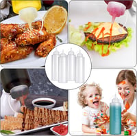 Nadisean 4 db 1000 ml szorítópalack szósz ketchup festékhez szivárgásmentes kupakkal 6