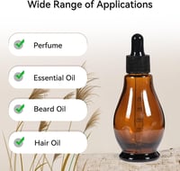 Nadisean 50ml Barna Üveg Cseppentő Palack Körte Alakú Pipetta Szett Tölcsérrel 5