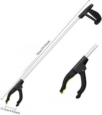 NAEEM SONS Clește magnetic pentru colectarea deșeurilor și a frunzelor cu mâner lung, pentru obiecte ușoare, instrument de grădinărit, pentru persoane cu mobilitate redusă, durabil 3