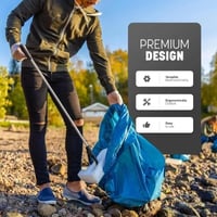 NAEEM SONS Clește magnetic pentru colectarea deșeurilor și a frunzelor cu mâner lung, pentru obiecte ușoare, instrument de grădinărit, pentru persoane cu mobilitate redusă, durabil 5