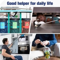 NAEEM SONS Clește magnetic pentru colectarea deșeurilor și a frunzelor cu mâner lung, pentru obiecte ușoare, instrument de grădinărit, pentru persoane cu mobilitate redusă, durabil 4