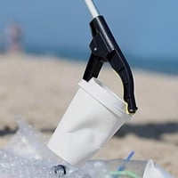 NAEEM SONS Clește magnetic pentru colectarea deșeurilor și a frunzelor cu mâner lung, pentru obiecte ușoare, instrument de grădinărit, pentru persoane cu mobilitate redusă, durabil 2