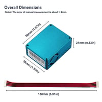 Modul Senzor Digital de Particule PM2.5 și PM10 Nagoyuki PMS5003 - Senzor pentru Măsurarea Poluării cu Praf, Carcasă Metalică, Monitor pentru Calitatea Aerului 7